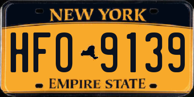 NY license plate HFO9139