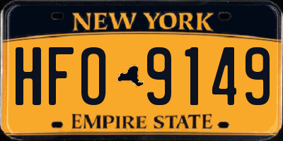 NY license plate HFO9149
