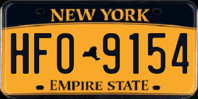 NY license plate HFO9154