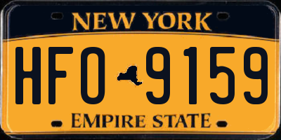 NY license plate HFO9159