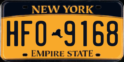 NY license plate HFO9168
