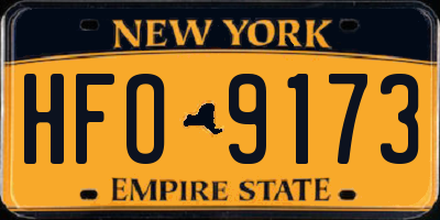 NY license plate HFO9173