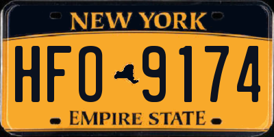 NY license plate HFO9174