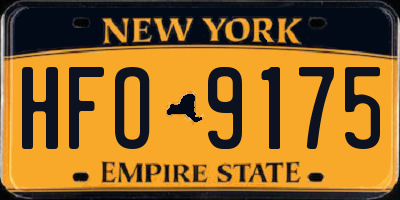 NY license plate HFO9175