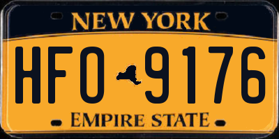 NY license plate HFO9176