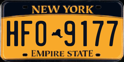 NY license plate HFO9177