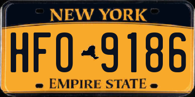 NY license plate HFO9186