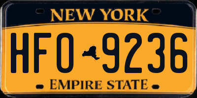 NY license plate HFO9236