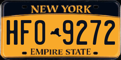 NY license plate HFO9272