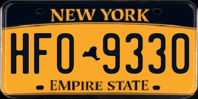 NY license plate HFO9330