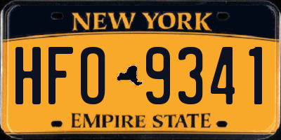 NY license plate HFO9341