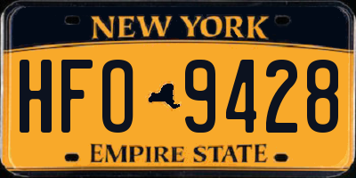 NY license plate HFO9428