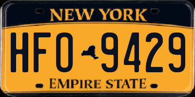 NY license plate HFO9429