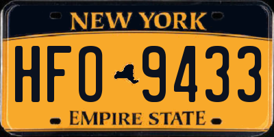 NY license plate HFO9433