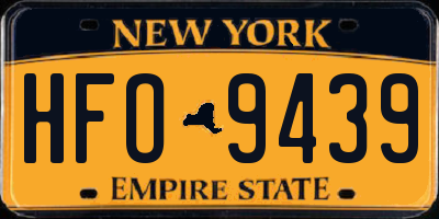 NY license plate HFO9439