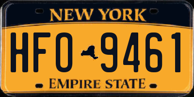 NY license plate HFO9461