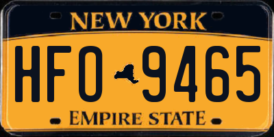 NY license plate HFO9465
