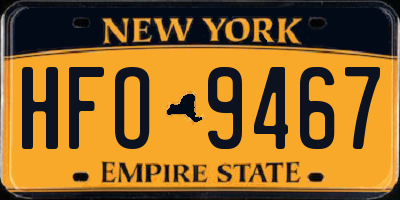 NY license plate HFO9467