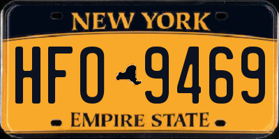 NY license plate HFO9469