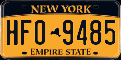 NY license plate HFO9485