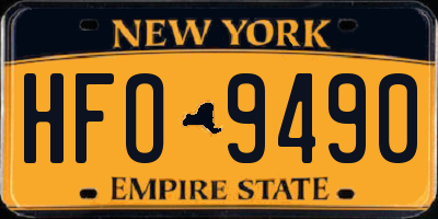NY license plate HFO9490