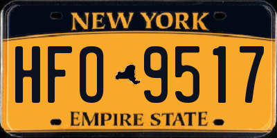 NY license plate HFO9517