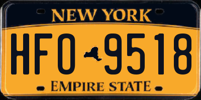 NY license plate HFO9518
