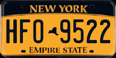 NY license plate HFO9522
