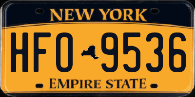NY license plate HFO9536