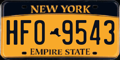 NY license plate HFO9543