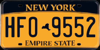 NY license plate HFO9552