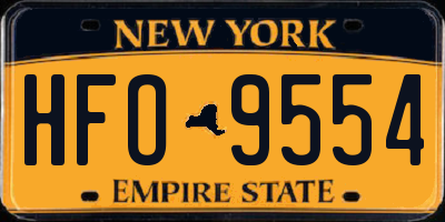 NY license plate HFO9554