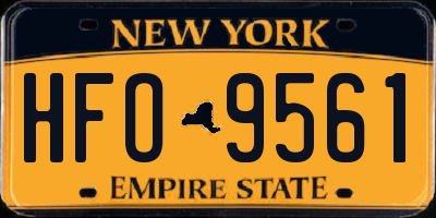 NY license plate HFO9561