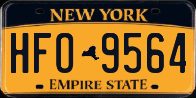 NY license plate HFO9564