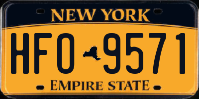 NY license plate HFO9571