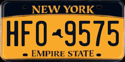 NY license plate HFO9575