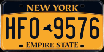 NY license plate HFO9576