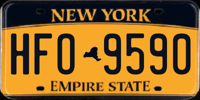 NY license plate HFO9590