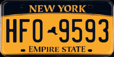 NY license plate HFO9593