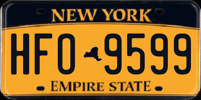 NY license plate HFO9599