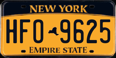 NY license plate HFO9625