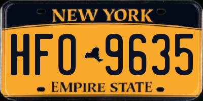NY license plate HFO9635