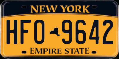NY license plate HFO9642