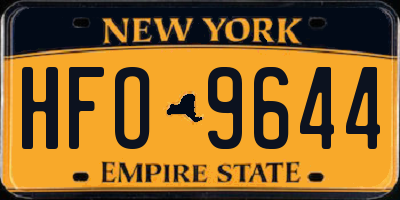 NY license plate HFO9644