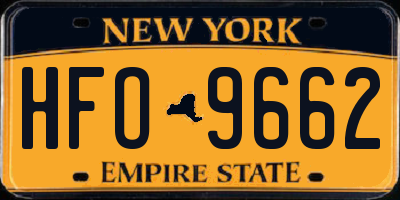 NY license plate HFO9662