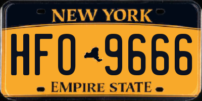 NY license plate HFO9666