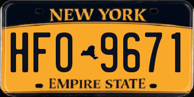 NY license plate HFO9671