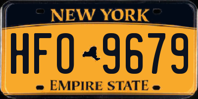 NY license plate HFO9679