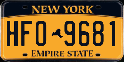 NY license plate HFO9681