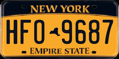 NY license plate HFO9687